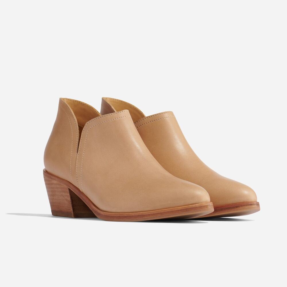 Nisolo 'Mia Everyday' Brown Leather Ankle Boots Size 8.5 - NWT